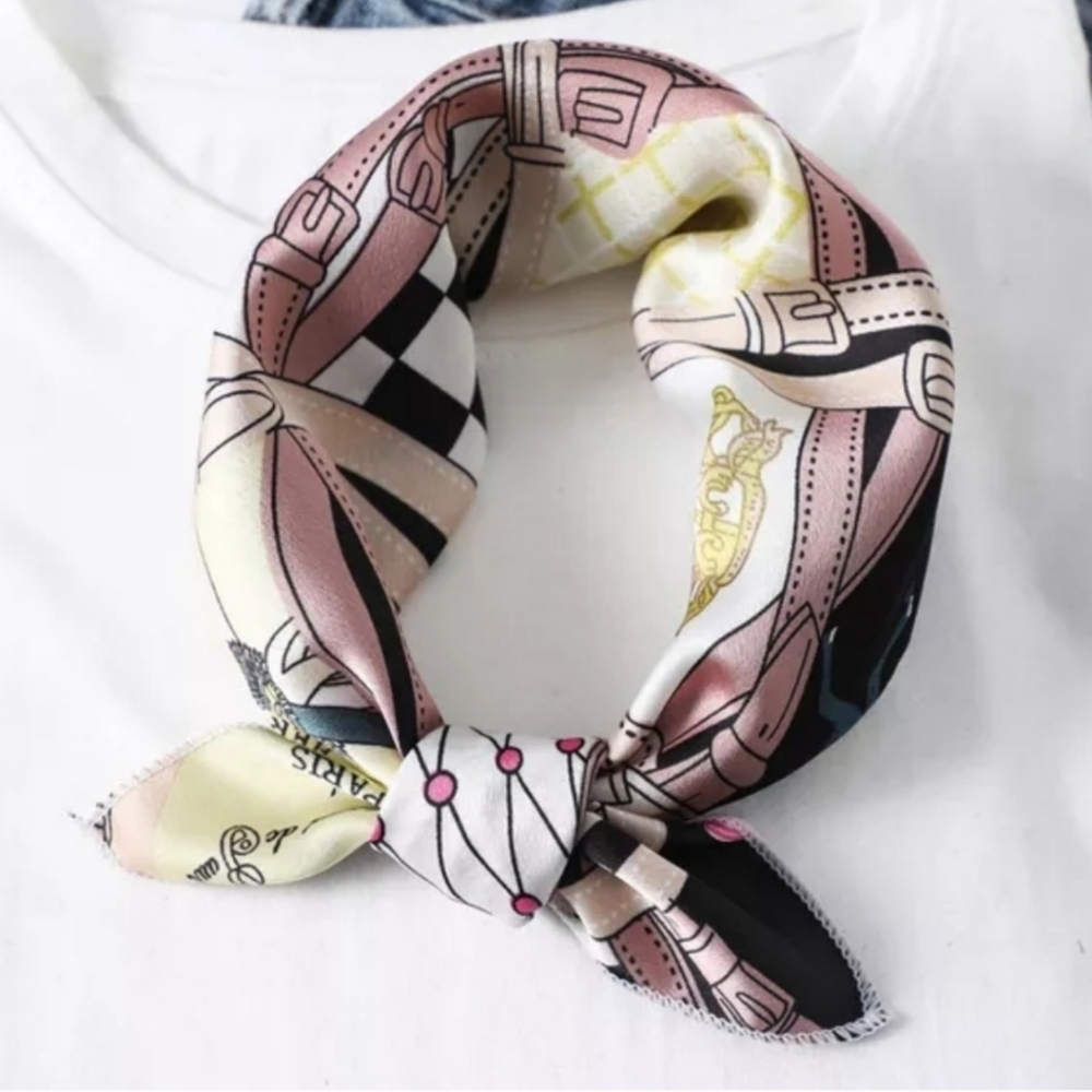Soft Silky Fun Scarf For Head Hair Bag Neck